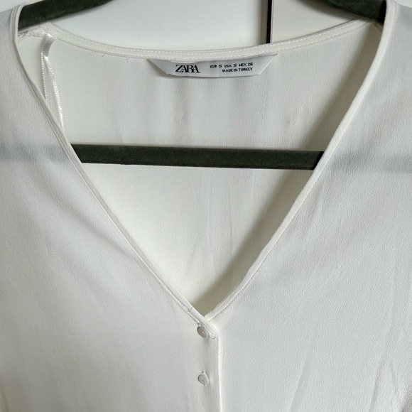 Zara White Frilly Dress - Picture 3 of 3